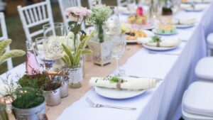 Table setting at event